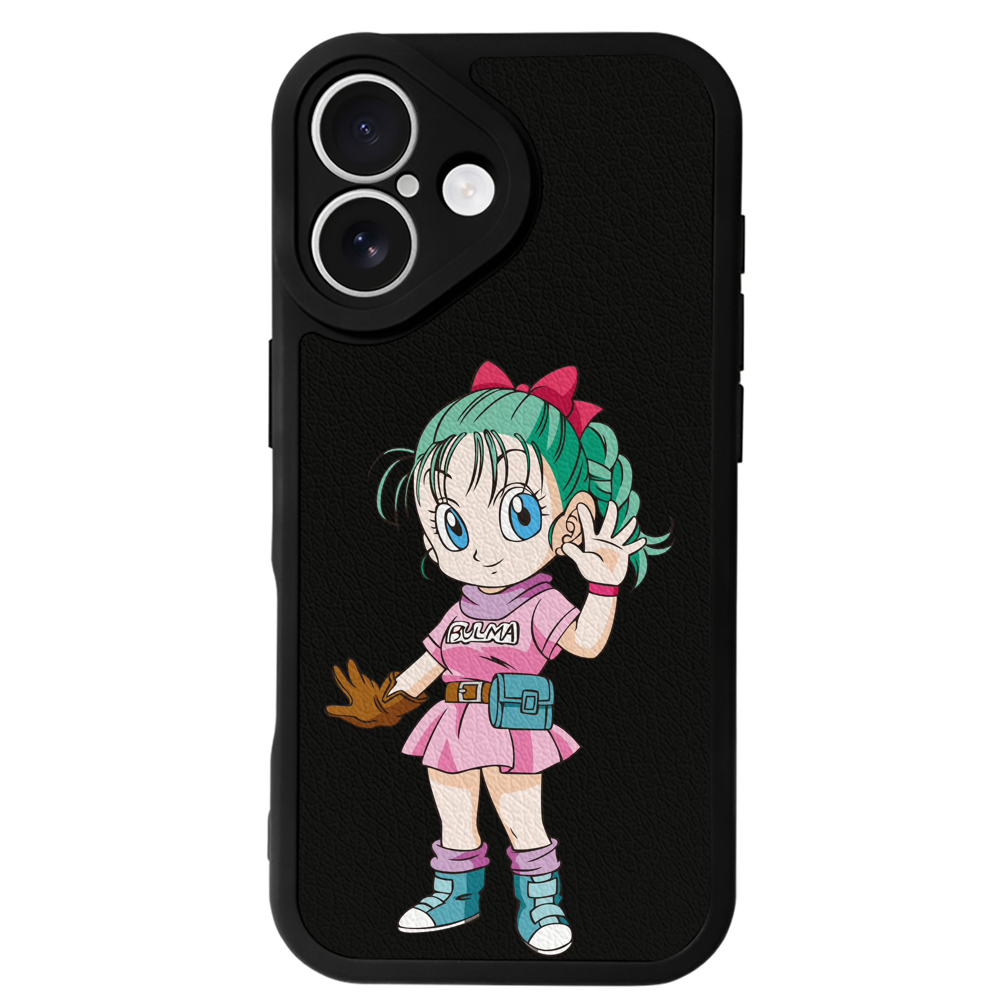 （画像用） ドラゴンボール ブルマ DRAGON BALL Bulma 【iPhone 16シリーズ対応】シリコンスマホケース（レザー調） 材質：シリコン